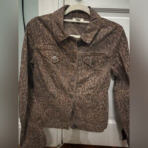 Cheetah Print Jean Jacket